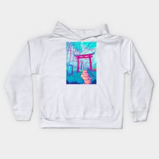 The Blue Japanese Garden Kids Hoodie